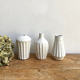 加藤仁志　粉引　一輪挿し